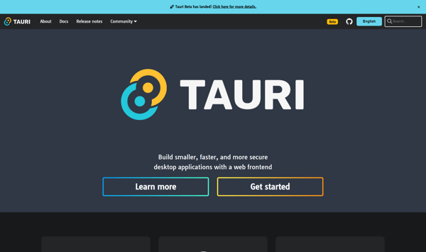 Build smaller, faster, and more secure desktop applications with a web frontend | Tauri Studio