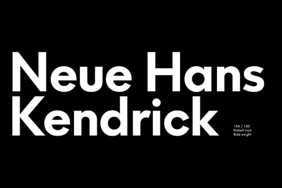 Neue Hans Kendrick Demo Font - Free Design Resources