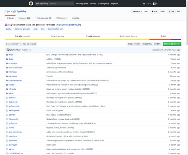 gatsbyjs/gatsby: ⚛️📄🚀 Blazing fast static site generator for React