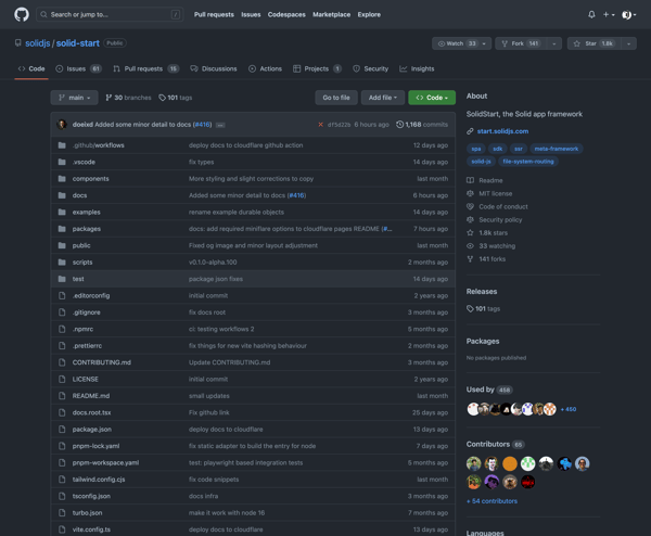 solidjs/solid-start: SolidStart, the Solid app framework
