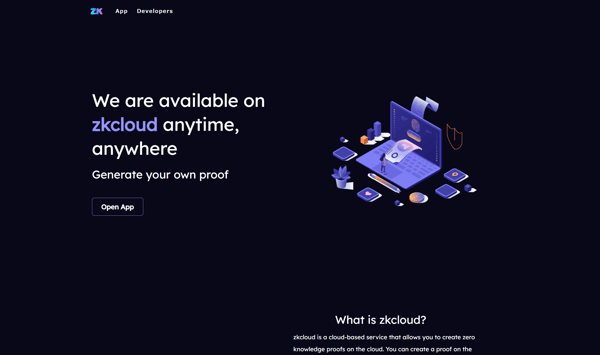 zkcloud - Cloud-based service that allows you to create zero knowledge proofs on the cloud.
