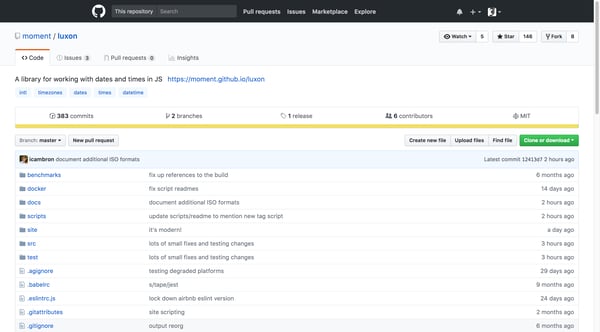 moment/luxon: A library for working with dates and times in JS