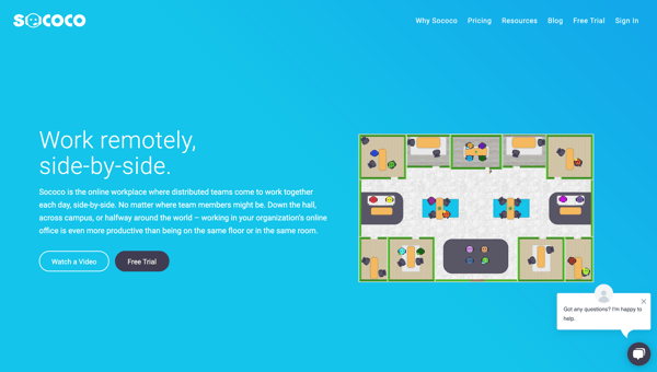 Home - Sococo | Online Workplace for Distributed Teams