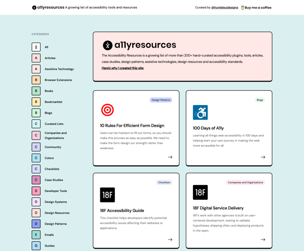 a11yresources - A growing list of accessibility tools and resources