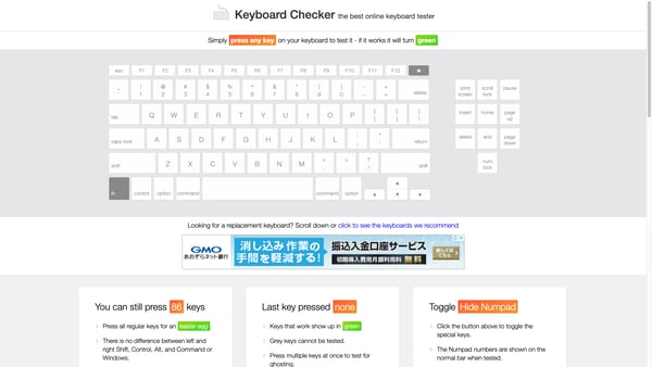 Keyboard Checker | The best online keyboard tester
