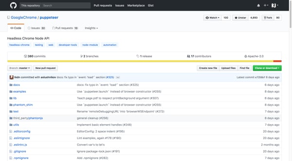 GoogleChrome/puppeteer: Headless Chrome Node API