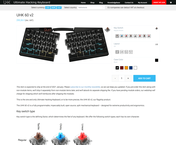 UHK 60 v2 – Ultimate Hacking Keyboard