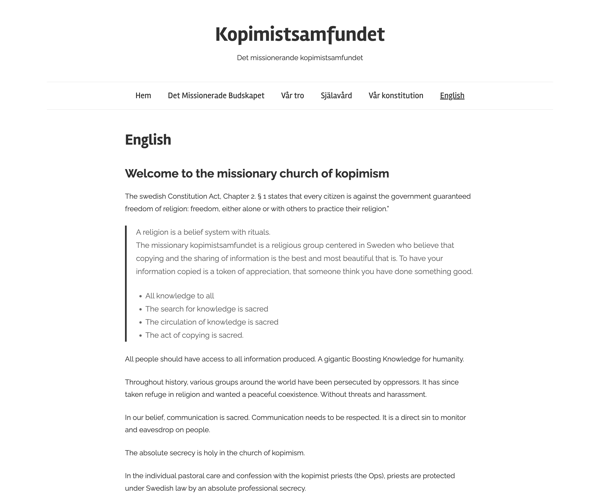 English – Kopimistsamfundet
