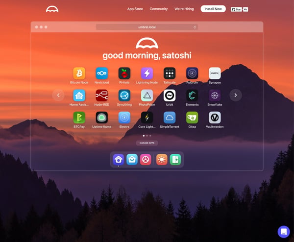 Umbrel — A personal server OS for self-hosting