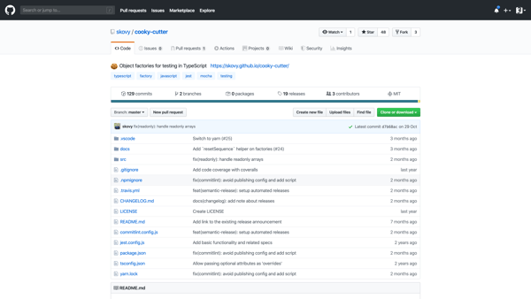 skovy/cooky-cutter: 🍪 Object factories for testing in TypeScript