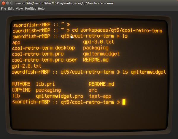 Swordfish90/cool-retro-term: A good looking terminal emulator which mimics the old cathode display...