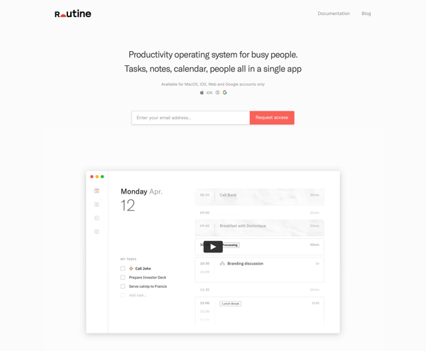 Routine - A productivity app