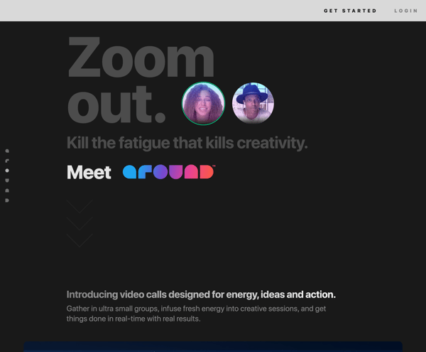 Around | Video calls designed for energy, ideas and action