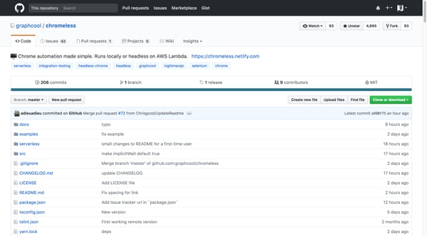 graphcool/chromeless: 🖥 Chrome automation made simple. Runs locally or headless on AWS Lambda.