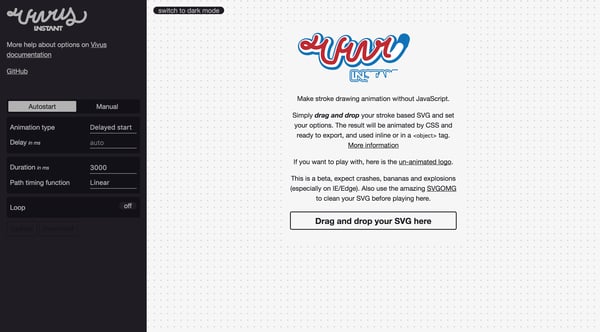 Vivus Instant - inline SVG animation with CSS