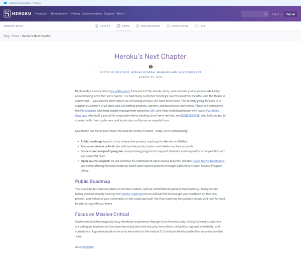Heroku’s Next Chapter | Heroku
