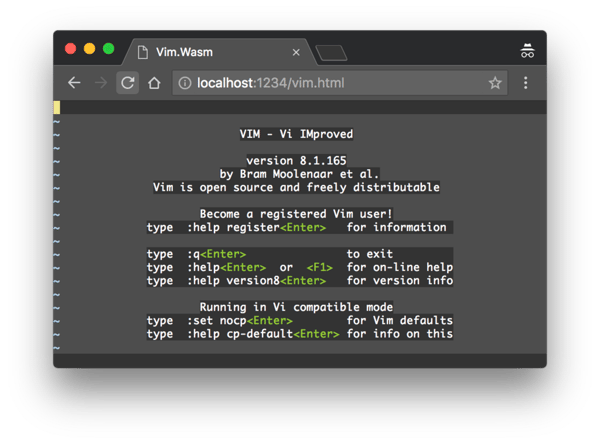 Vim を WebAssembly に移植した - はやくプログラムになりたい
