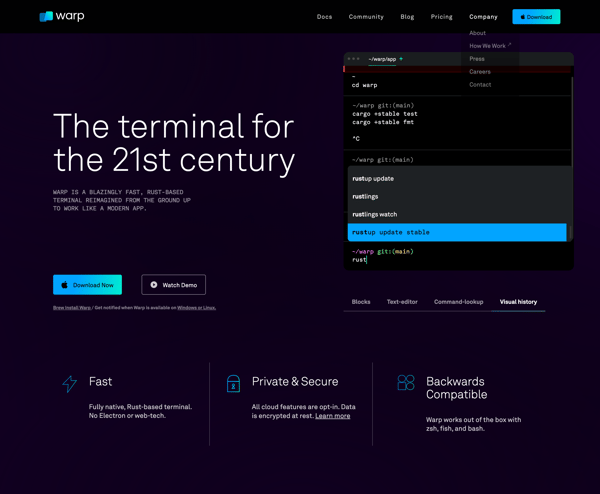 Warp: The terminal for the 21st century