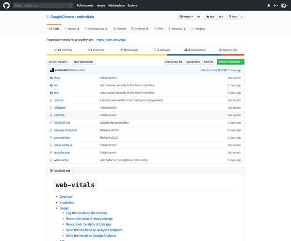 GoogleChrome/web-vitals: Essential metrics for a healthy site.