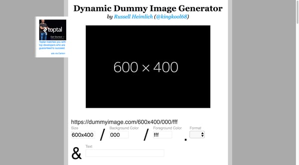 Dynamic Dummy Image Generator - DummyImage.com