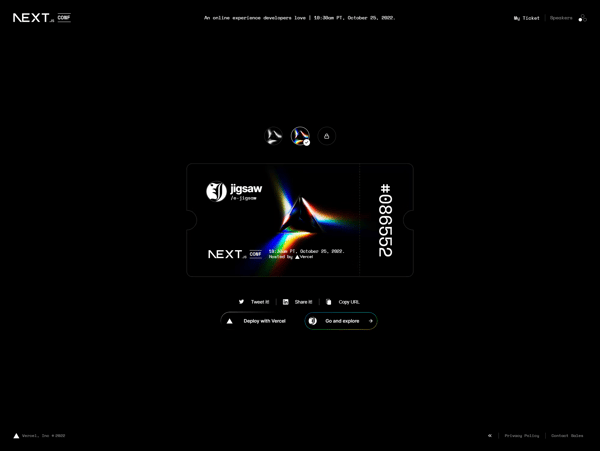 Next.js Conf - My Ticket