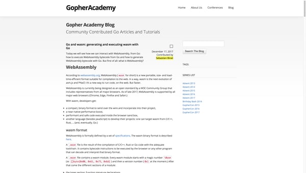 Go and wasm: generating and executing wasm with Go GopherAcademy