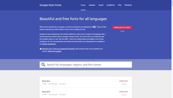 Google Noto Fonts