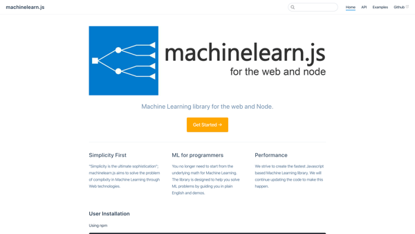 machinelearn.js