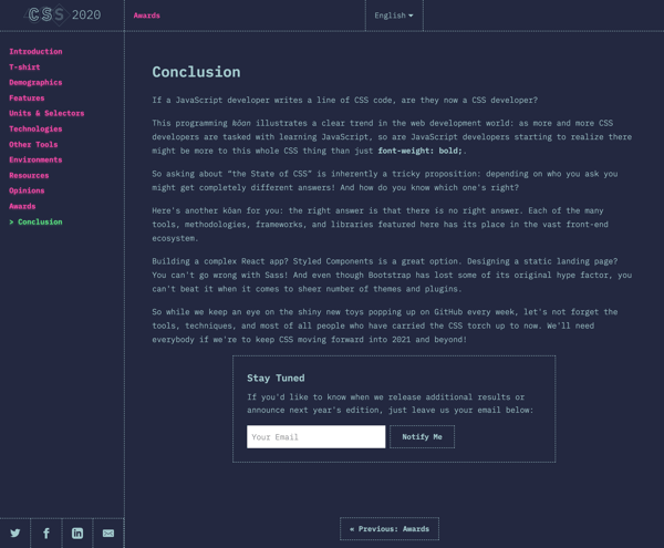 The State of CSS 2020: Conclusion