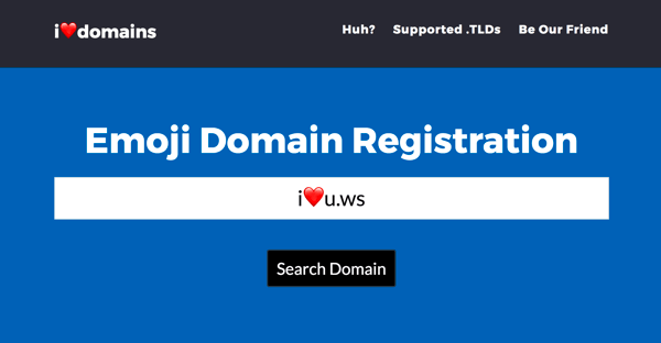 i❤️: Emoji Domain Name Registration: ❤ Your Emoji URL! 😀