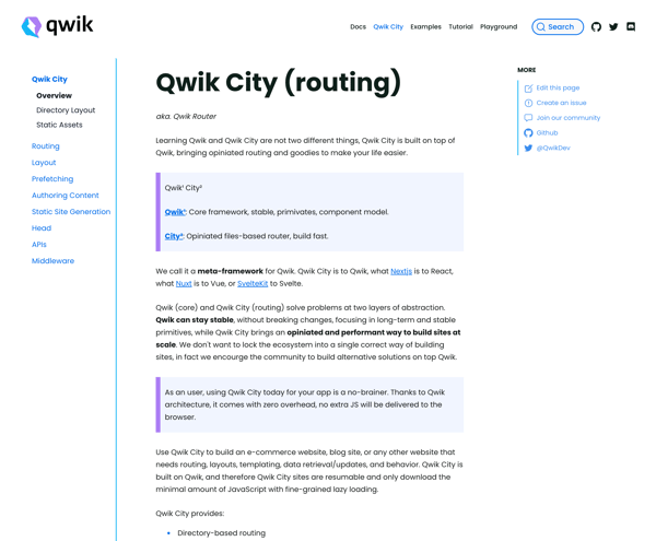 Qwik City file layout - Qwik