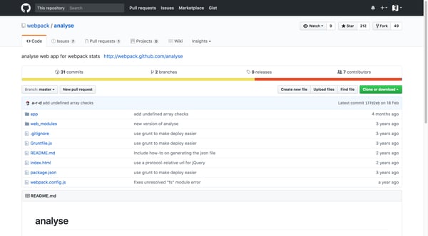 webpack/analyse: analyse web app for webpack stats