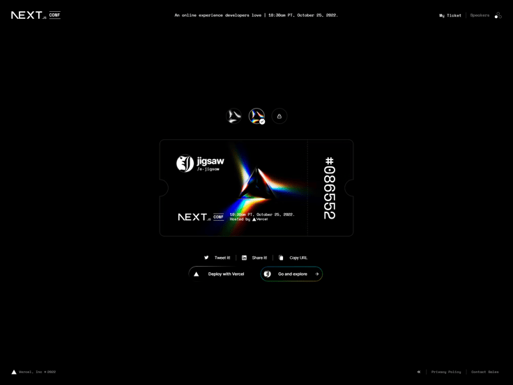 Next.js Conf - My Ticket